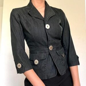 Y2K Tailored Grey Blazer